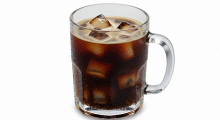Iced coffee cup with white background
