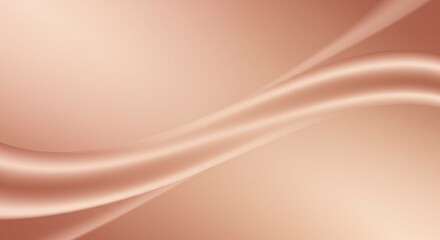 Elegant Peach Colored Silk Fabric Drape Smooth Satin Texture Background Abstract Wave Design