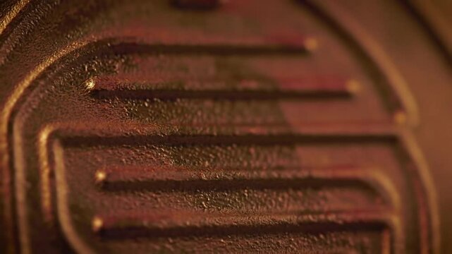 Abstract Golden Lines And Pattern Forming a Metallic Texture