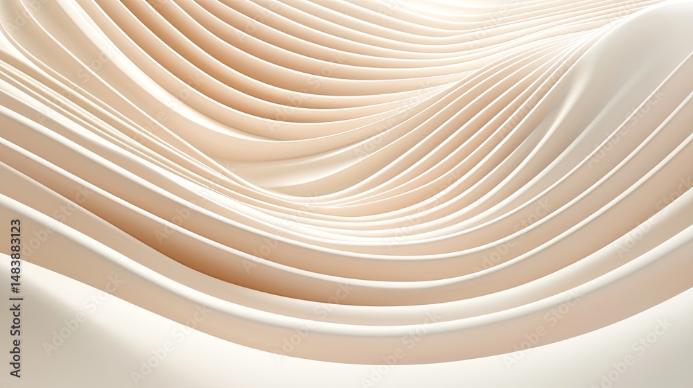 Poster Abstract Beige Wave Pattern Design Background