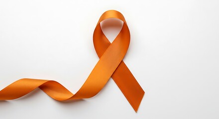 Orange Ribbon for leukemia awareness and hope