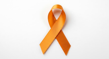 Orange Awareness Ribbon Symbolizing Support And Solidarity