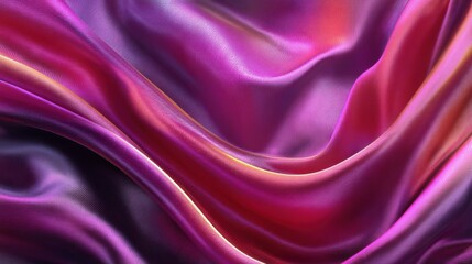 Obraz premium Purple and pink silk fabric flowing in waves 