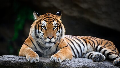 Obraz premium tiger resting on rock