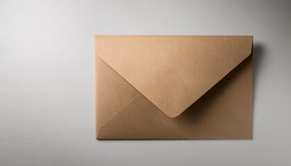 blank kraft brown big envelope mockup on the empty background