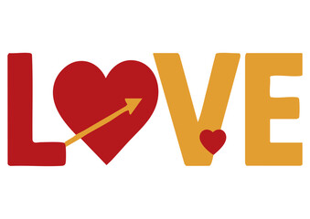 LOVE negative space logo design. creative typography monogram vector