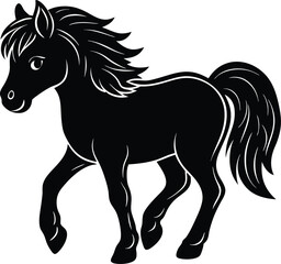 Obraz premium Pony Silhouette Walking