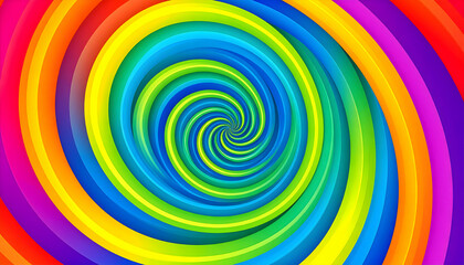Hypnotic Spectrum: A Vivid Rainbow Swirl Beckoning the Senses to Explore its Depth