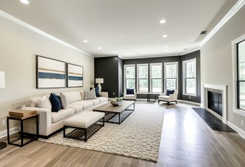 A living room filled with furniture and a flat screen television.