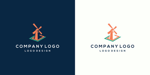Windmill Logo Design for Company Branding