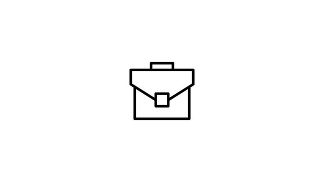Briefcase icon animation. Icon animation.