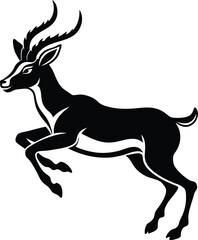 Springbok Silhouette Jumping High