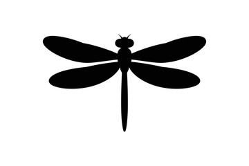 Dragonfly silhouette insect flying animal vector art
