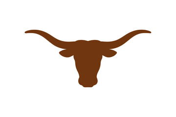 Texas longhorns logo vector animal head silhouette