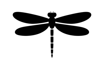 Dragonfly silhouette clip art insect illustration