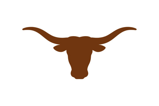 Texas longhorns logo vector animal head silhouette