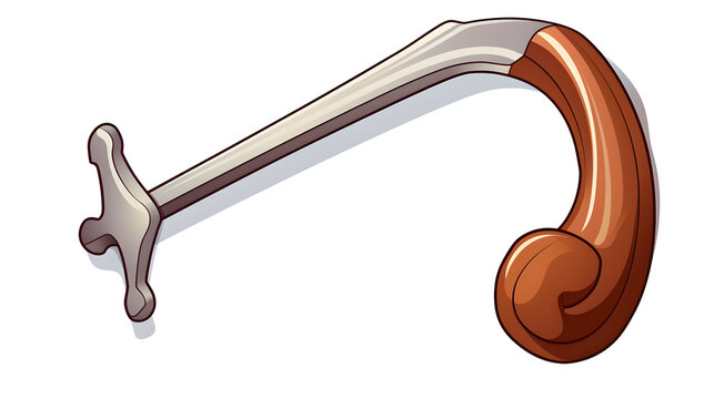 Modern Clothes Hook Object Design Accessory Illustration for Interior Decoration