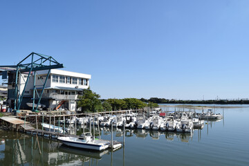 Dock at Lake Hamana, Hamamatsu City, Shizuoka Prefecture, Japan