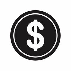 Obraz premium ドルマークのシンプルベクターアイコン
