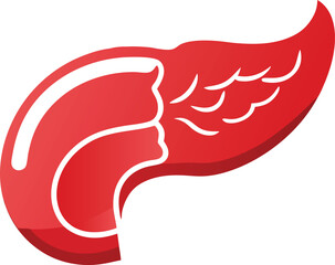 Pancreas icon on transparent background 