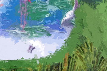 Various oil paintings, flowers, swallows, swans, landscapes, roses, peonies, flowers, birds, horses, galloping tigers, tropical leaves