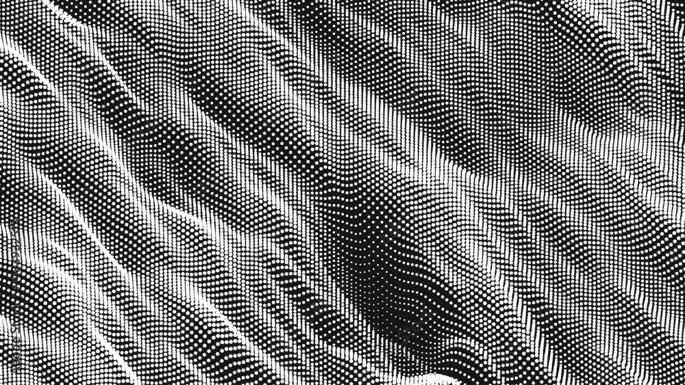 Wall mural point wave diagonal texture. abstract dot background. technological cyberspace background.
