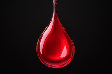 Obraz premium Liquid red drop Color design Stroke. Gradient colorful abstract background, color halloween element, isolated PNG background