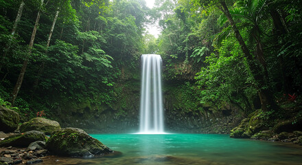 A beautiful landscape of a waterfall