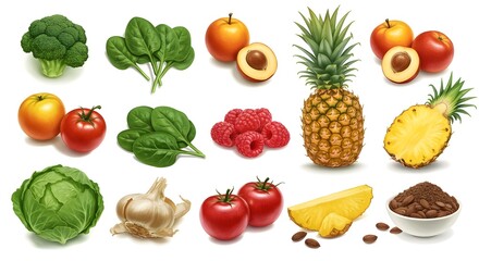 Plant-Based Whole Food Illustration