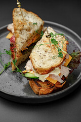 Toasted Sandwich Plating in Studio Light