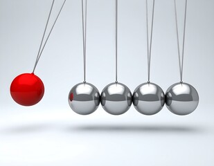 Newtons Cradle Physics Momentum Energy Transfer Motion Balls