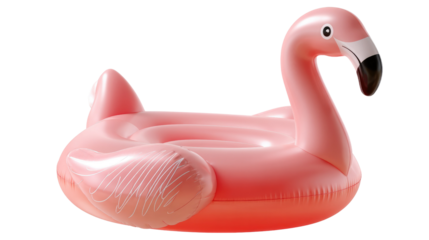 Pink Flamingo Pool Float: A playful pink flamingo pool float, a symbol of summer fun and relaxation. A whimsical illustration ready for the next adventure.