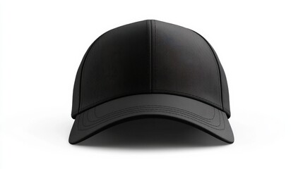 Snapback hat with curved visor, plain look, white backdrop