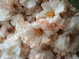 
Chestnut Blossoms Close-Up &mdash; Soft Creamy White Flowers with Delicate Petals