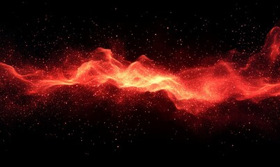 Fire red plazma motion lines. Car light trail effect illustration. Abstract laser beams. generative AI