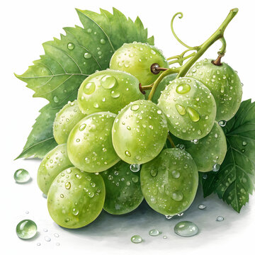 a fresh red greps with water droplets