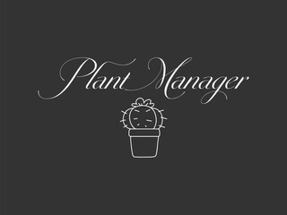 Plant Manager High quality gardening T shirt graphic with hand drawn plants and a humorous slogan great for print on demand and garden merchandise
