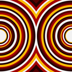 Circle geometric art utilizing a 5-vibrant color gradient can be eye-catching and visually striking. It can indeed be used for backgrounds, wallpapers, sculptures, and more.