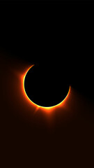 A solar eclipse with a radiant red and orange corona. The glowing energy contrasts against the dark sky, creating an ethereal cosmic spectacle. Ideal for sci-fi and space-themed designs.