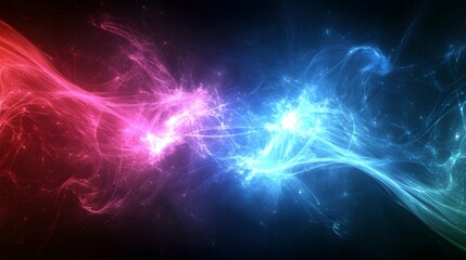 Abstract Pink Blue Energy Flow Swirl Background