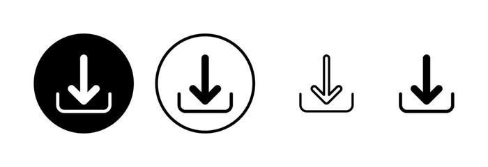 Download icon logo design. Download sign and symbol