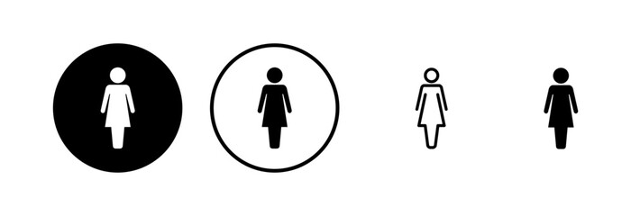 Female icon logo design. woman sign and symbol