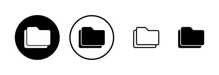 Folder icon logo design. folder sign and symbol
