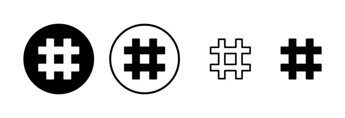 Hashtag icon logo design. hashtag sign and symbol