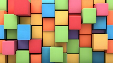 Colorful Cubes Abstract Background Texture Pattern Design