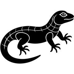 Creative details beautiful monitor lizard Vector Illustration