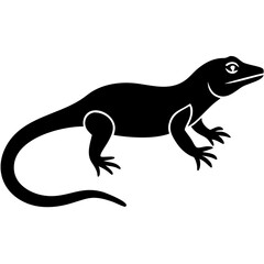 Creative details beautiful monitor lizard Vector Illustration