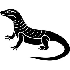 Creative details beautiful monitor lizard Vector Illustration