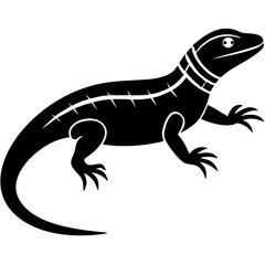 Creative details beautiful monitor lizard Vector Illustration