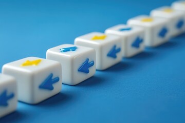 Line of directional blocks